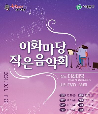 이대 앞 골목길, 음악이 어우러지는 가을 감성으로 물든다